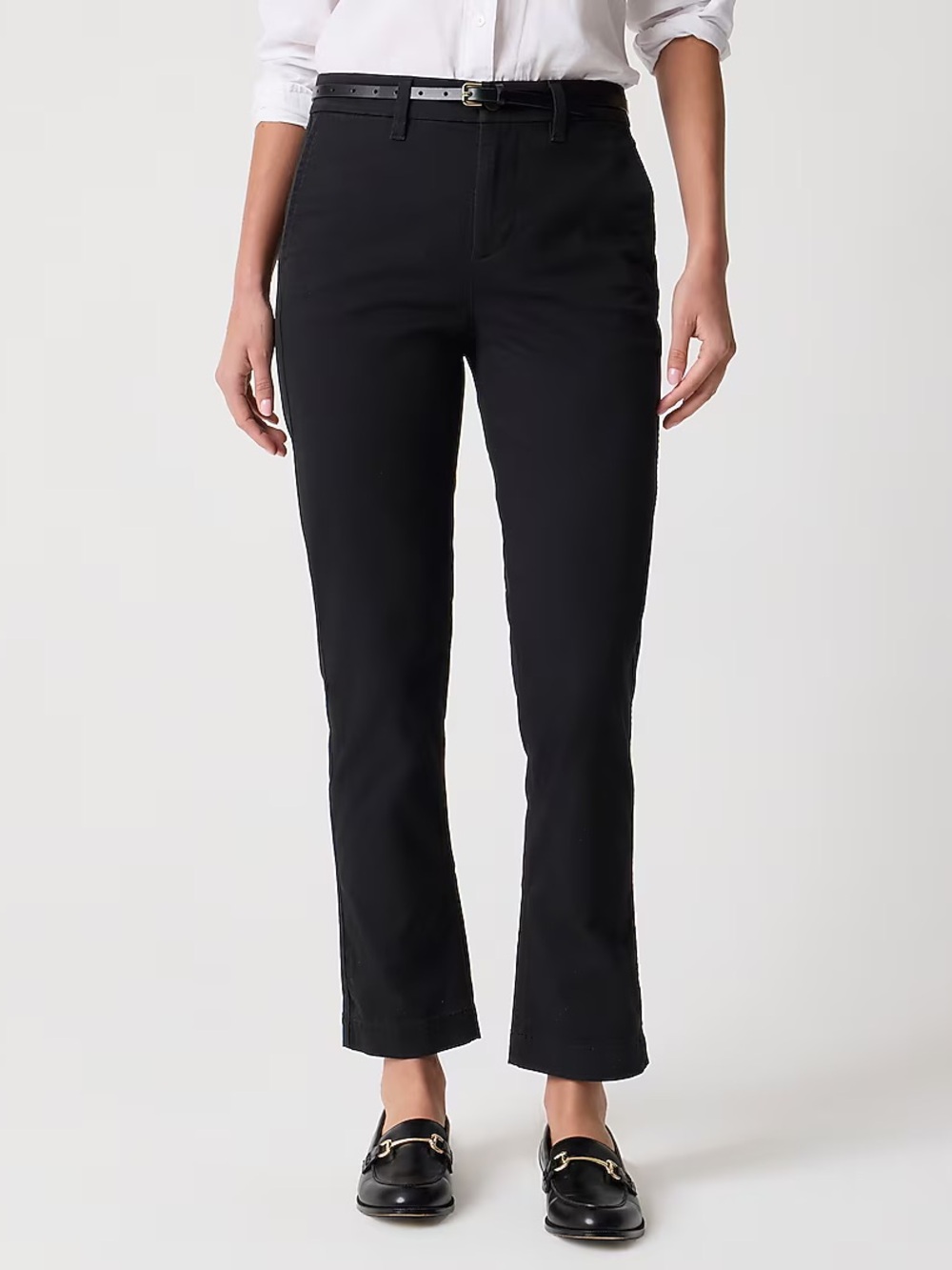 J.Crew Factory High-Rise Girlfriend Chino Pant in Black Size 8 Petite